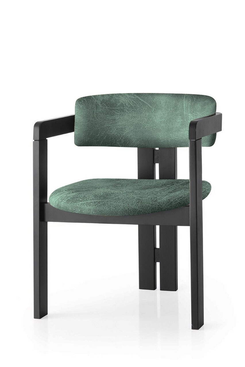 Scaun, Hanah Home, CO, Negru/Verde - imagine 5